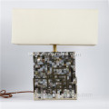 Luxury black mother of pearl inlay table lamps for Hotel and Home